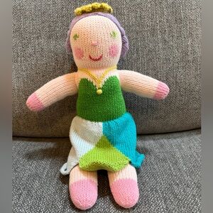 BlaBla Queen Antoinette Colorful Knit 100% cotton 12” Doll Toy Like New